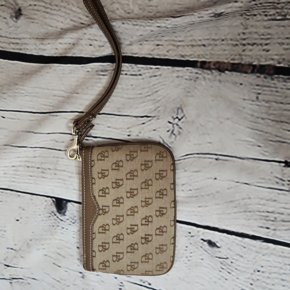 Dooney & Bourke Small Canvas/Leather Wristlet - Picture 2 of 4